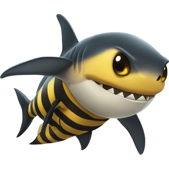 Shark bee emoji