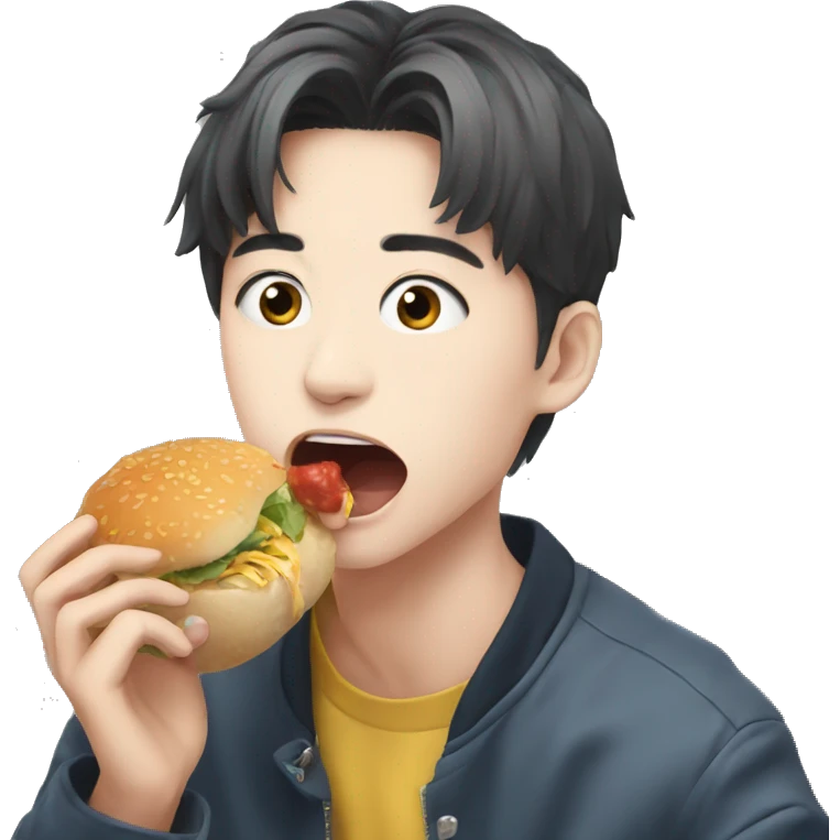 Hyunjin eating emoji