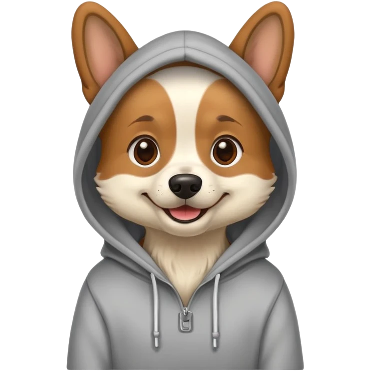 dog wearing hoodie emoji
