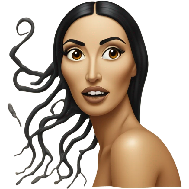 Kim kardashian in a dali nightmare emoji