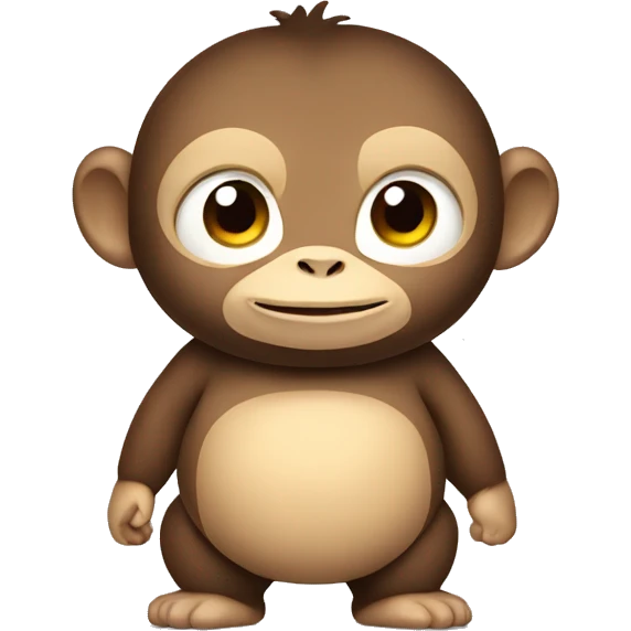 chubby monkey with a belly emoji