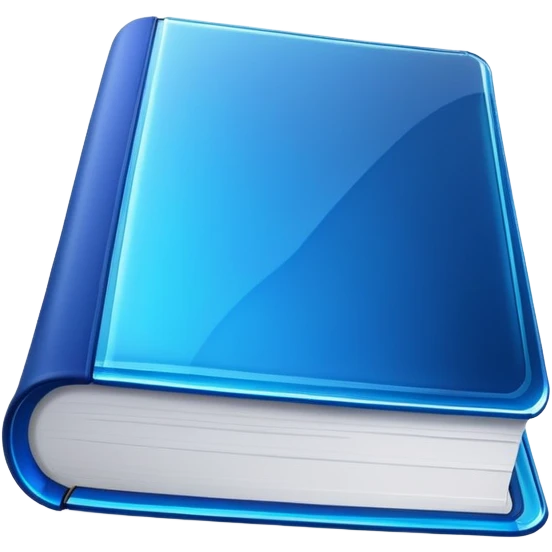 dark neon blue glass book emoji