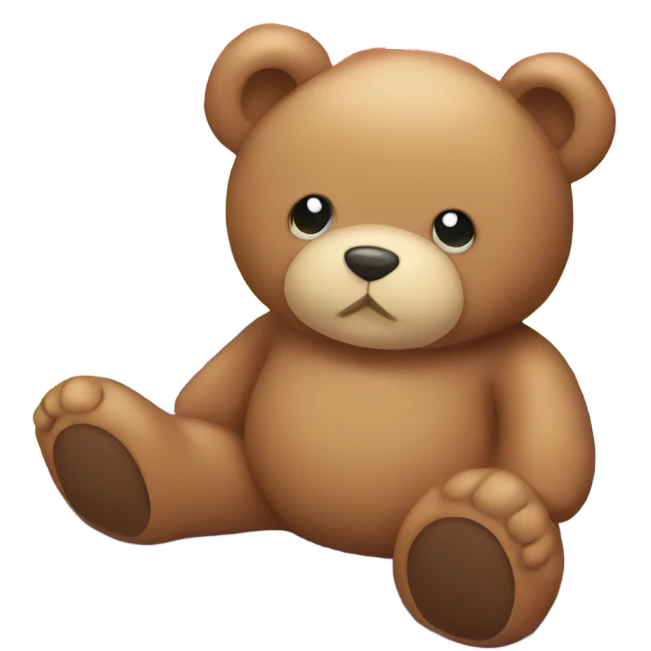 Teddy bear on picnic blanket  emoji