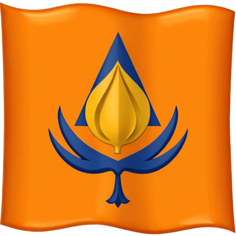Khalistan 🪯 flag triangle  emoji