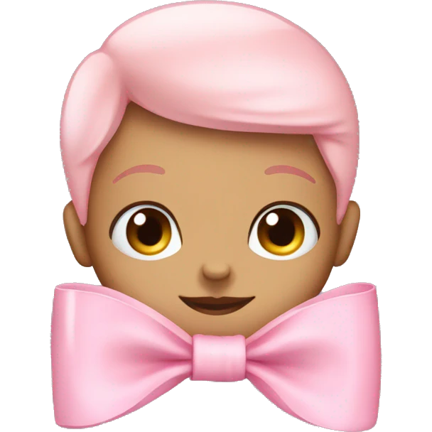 Baby pink bow emoji