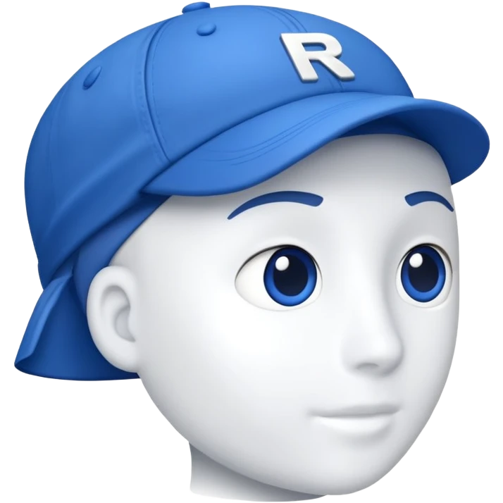 Blue cap with RN written on it emoji