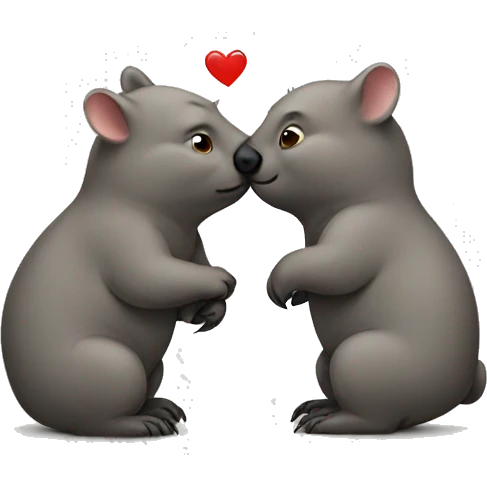kissing wombat emoji