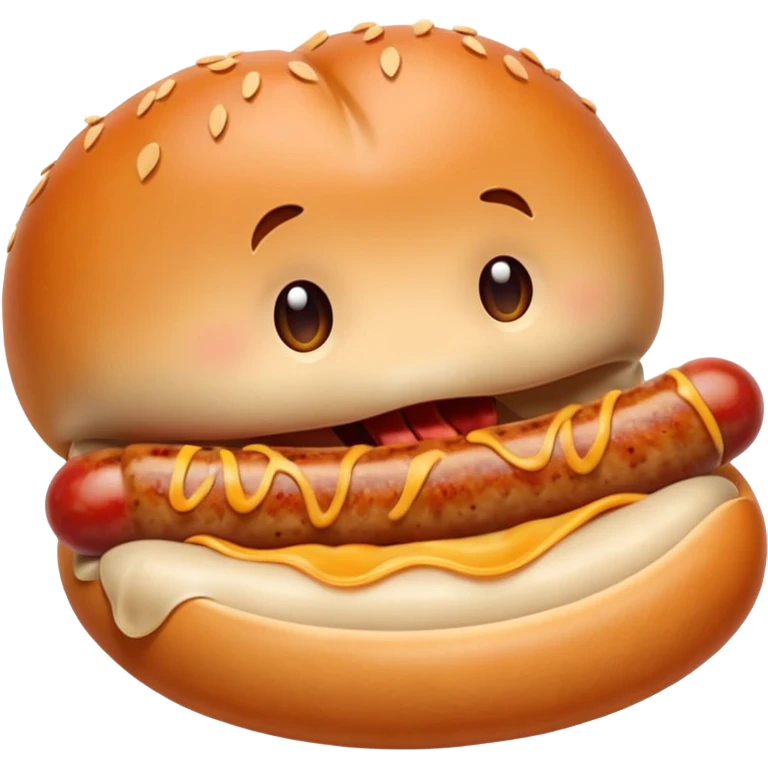 Mouth on sausage emoji