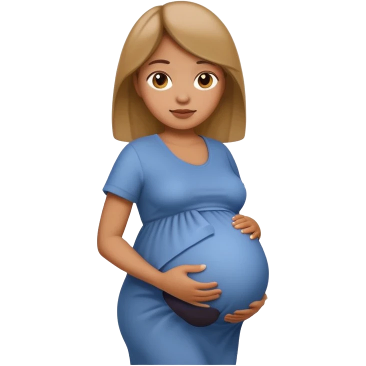 pregnant woman, medium skin tone, apple emoji style emoji