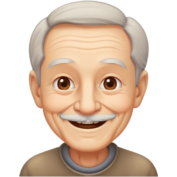 smiling old man portrait emoji