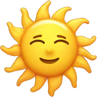 Cute sun emoji