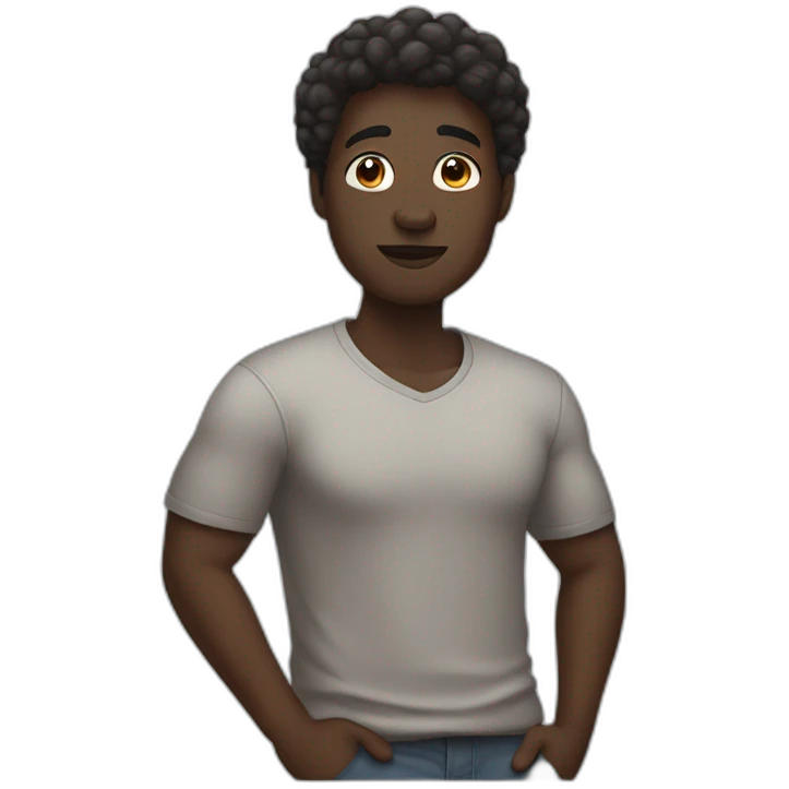 dark-skinned person with oversized t-shirt earning money emoji