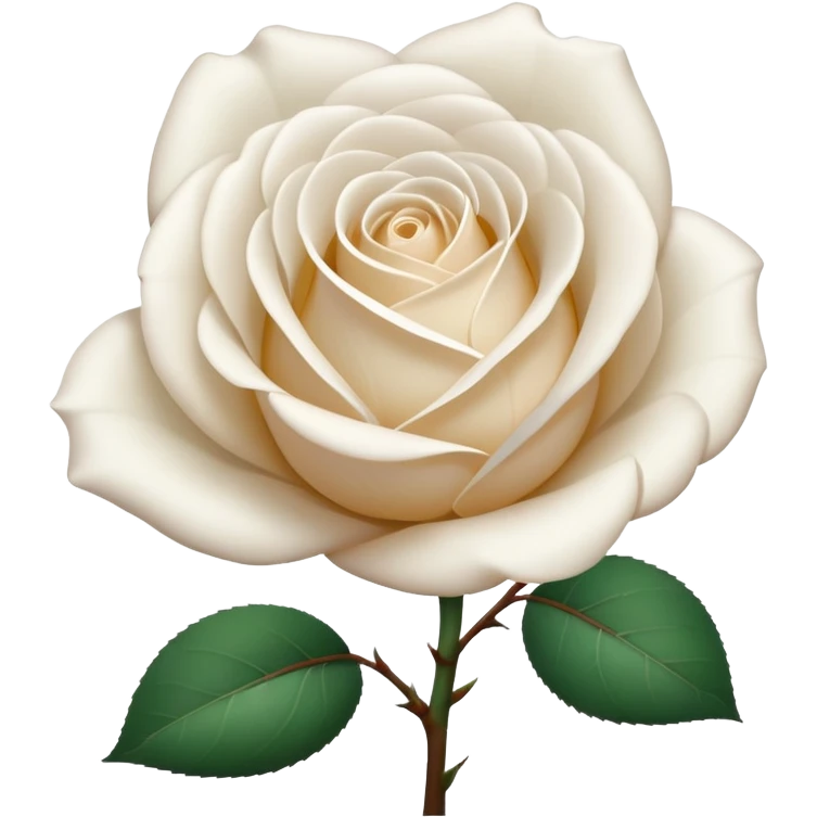 white rose, without green leaves, just flower emoji