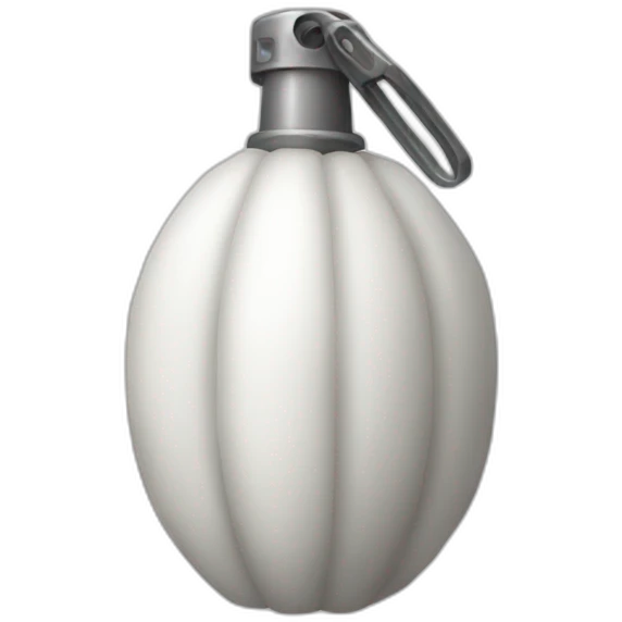 A white Grenade emoji