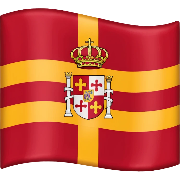 Bandera Imperio Español Blanca con la cruz de borgoña en rojo emoji