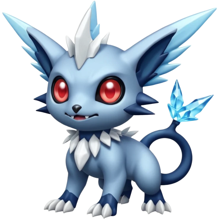 Elemental dark dusky mechanical frosty fairy-like fantasy epic rare Glalie-Sneasel-Togetic-Pokémon-Fakémon-hybrid-creature emoji