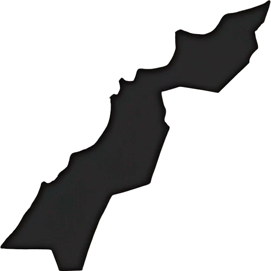 Jordanian map with a black outline an white in the middle  emoji