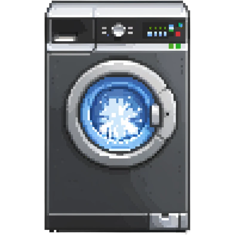 washing machine with door open, laundry appliance emoji