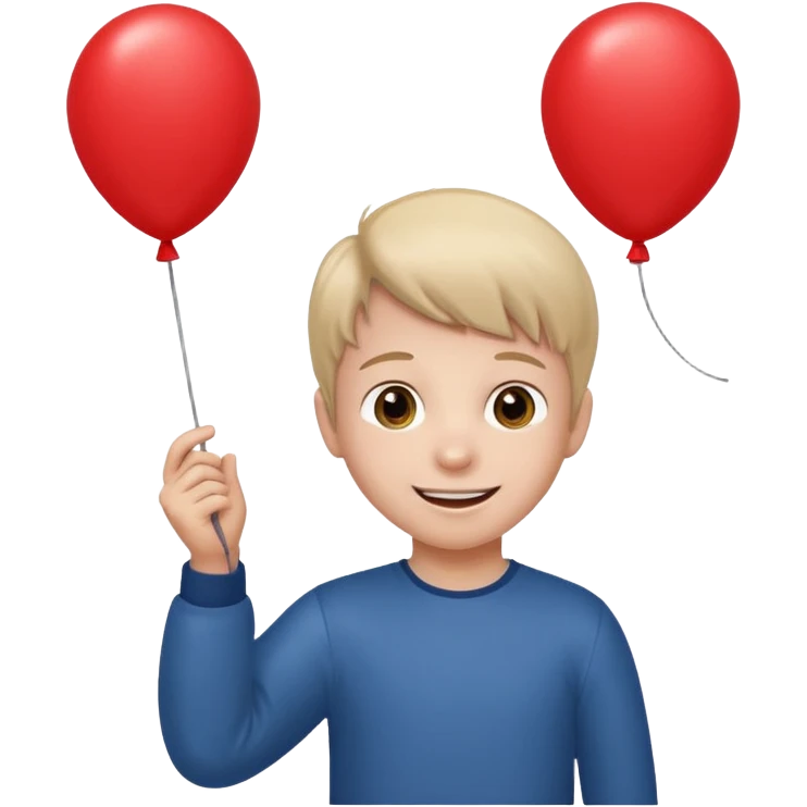Balloon holder kid emoji