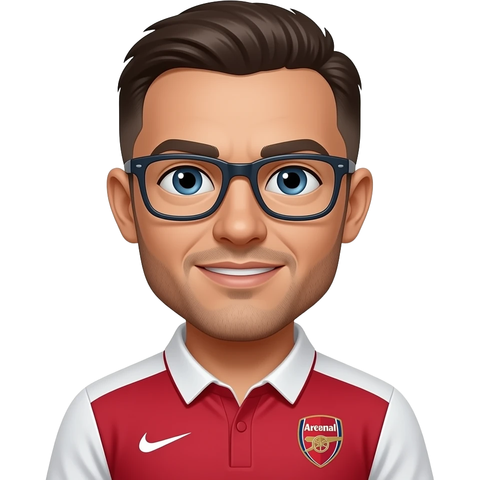 The arsenal player wear spectical emoji