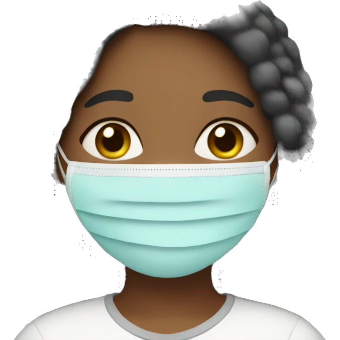 Girl with a face mask emoji