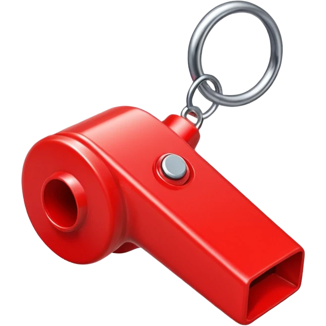 whistle in red emoji