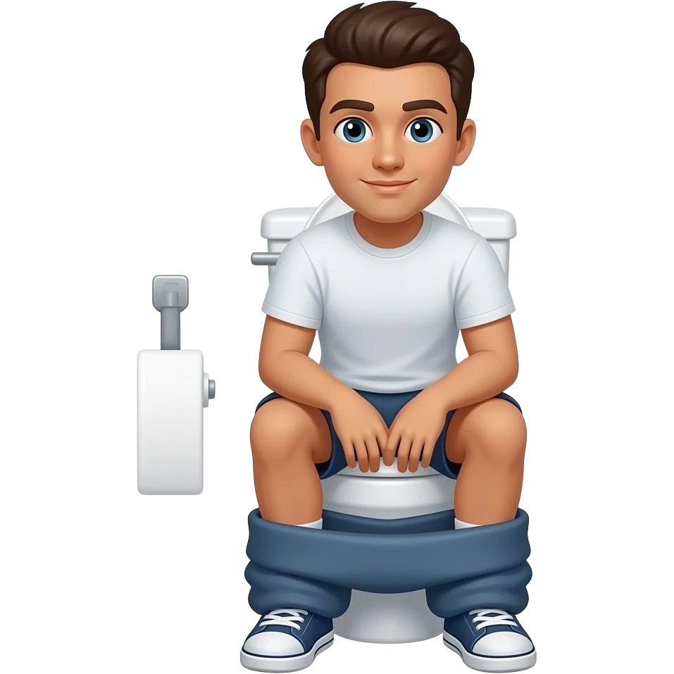 Lavaboya oturmuş insan emoji