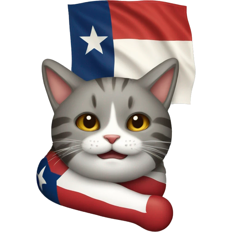 cat hugging texas flag emoji