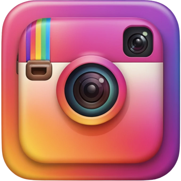 Instagram logo emoji style with subtle gradient emoji