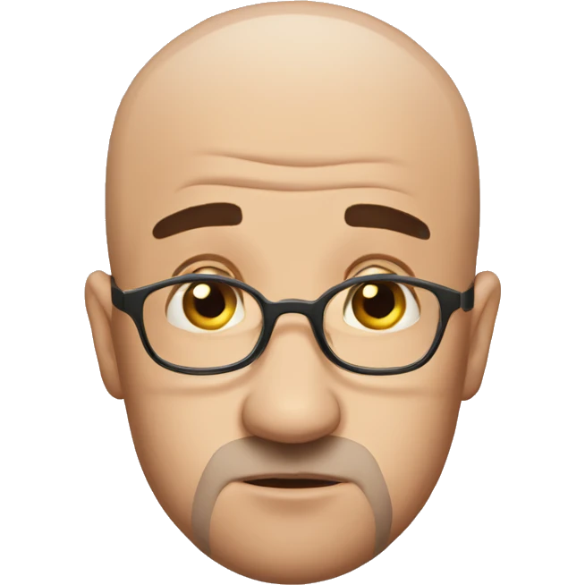 disappointed bald man with baby emoji