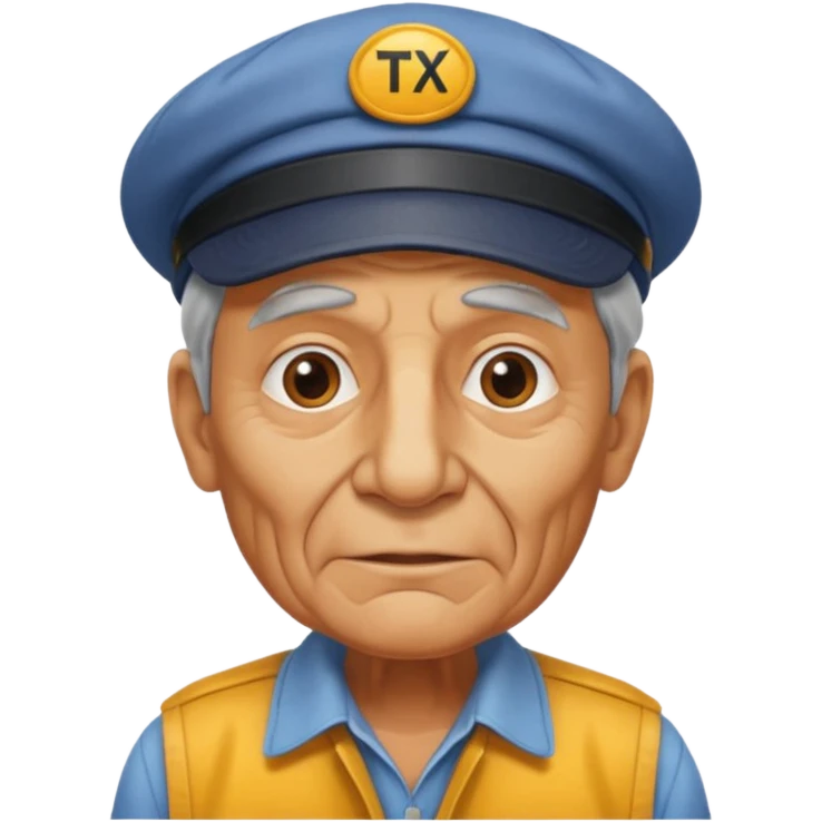  taxi driver old emoji