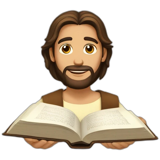 Jesús con la biblia  emoji