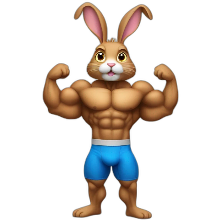 Rabbit Bodybuilder emoji