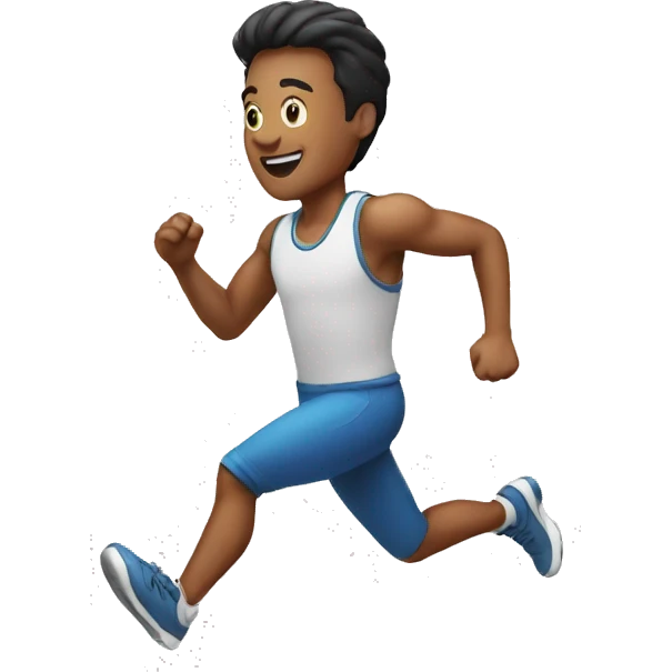 running man black and white emoji
