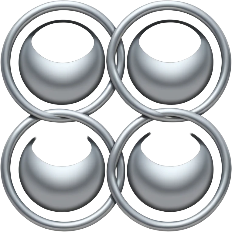 4 circles next to each other conected that looks like audi logo emoji