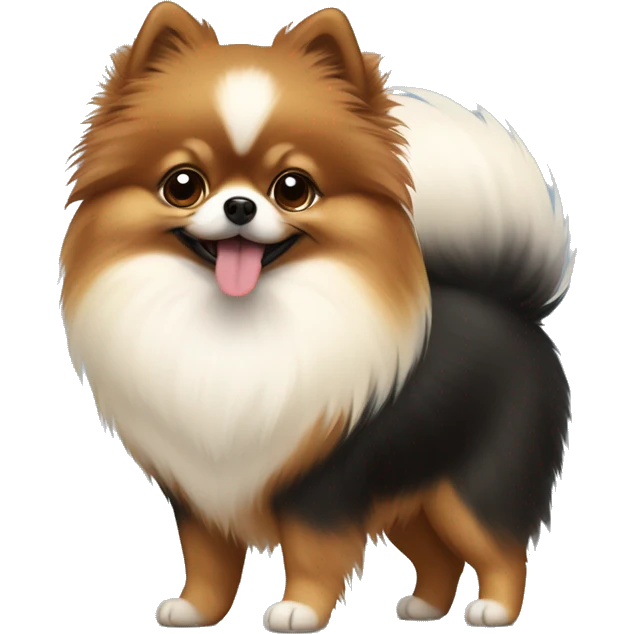 tricolor pomeranian emoji