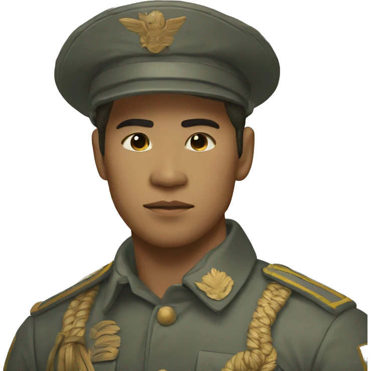 Philippine Soldier 1898 holding a bolo emoji
