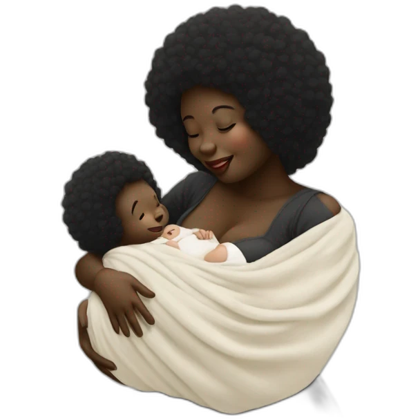 Golliwog breastfeeding without baby nice friendly emoji