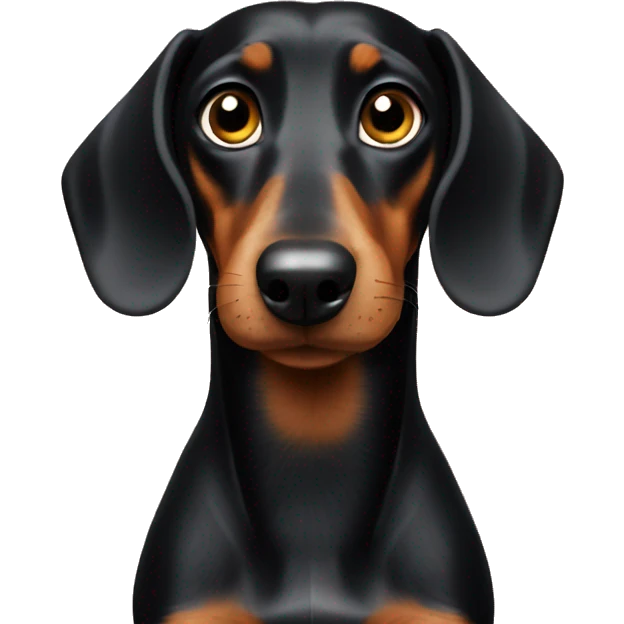 Black Dachshund emoji