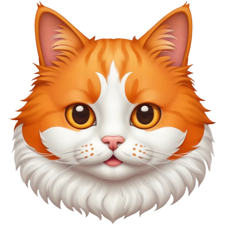  Cat with funny mustache emoji