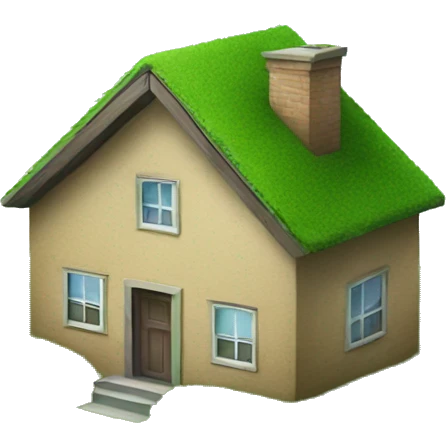 a house with grass emoji