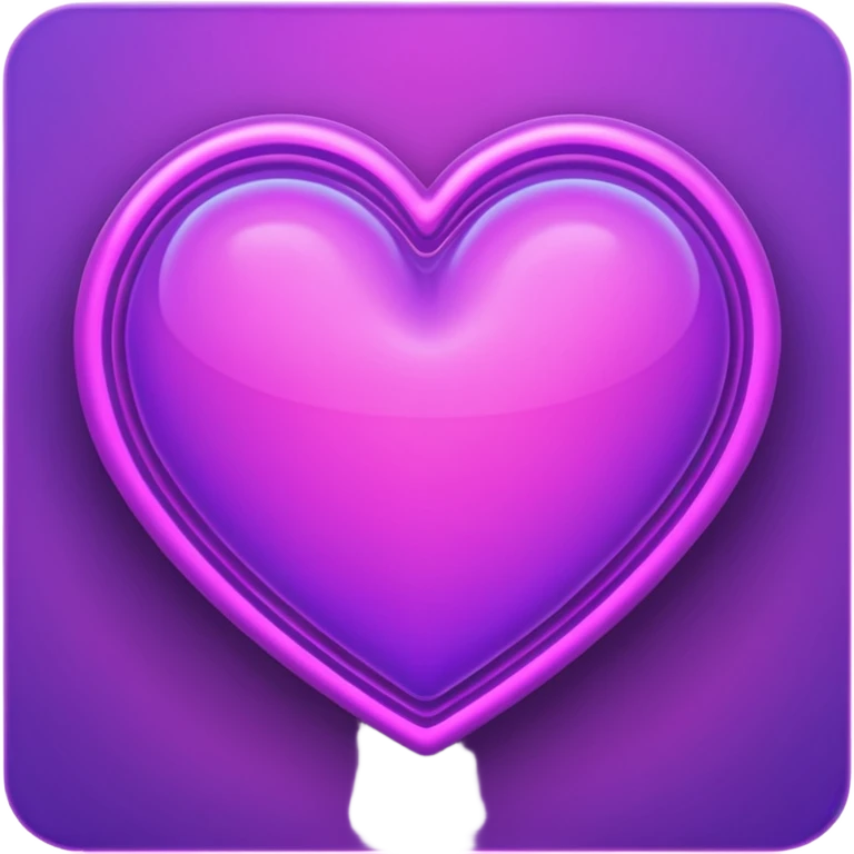 purple heart with a neon glow emoji
