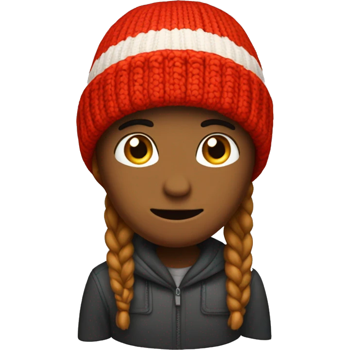 Red winter beanie no head emoji