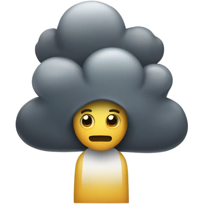 Dark clouds about to rain emoji