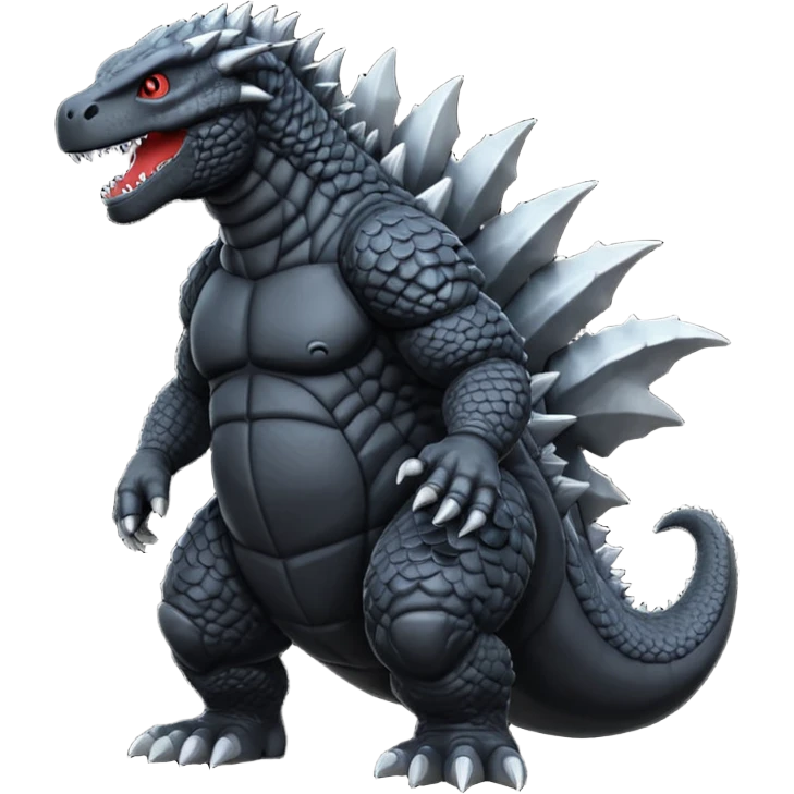 Godzilla black emoji
