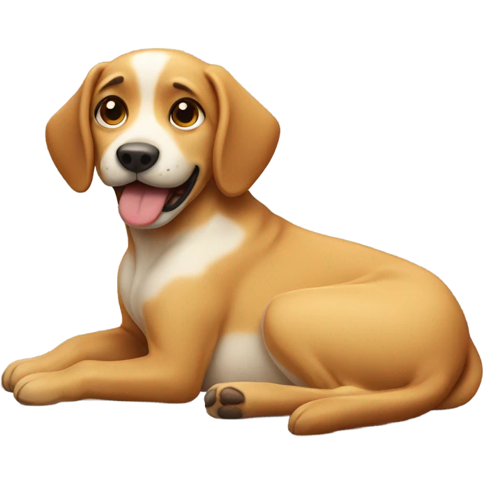 dog laying on its back emoji
