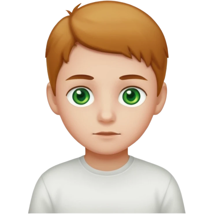 green eyed, white shirt kid emoji