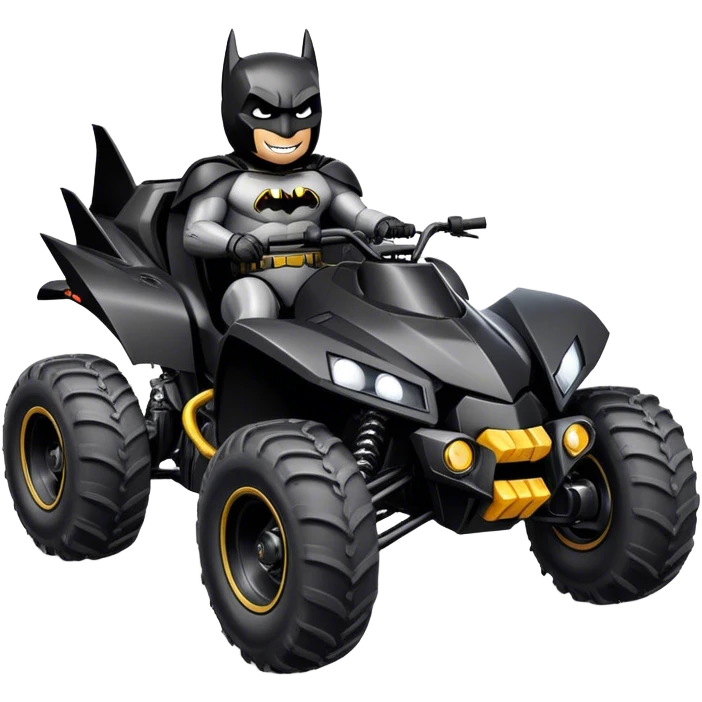 batmobile atv raptor 700 with a smile emoji