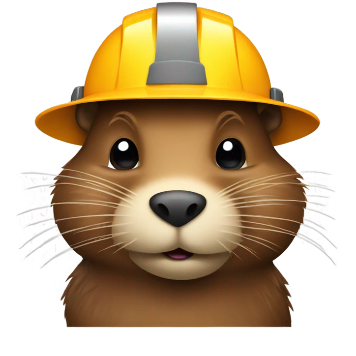 beaver in a construction helmet emoji