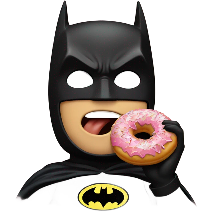 batman eat doughnut emoji